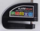 newest bike alarm lock safety waterproof motorcycle brake disc alarm lock bike lock 8 color: Black