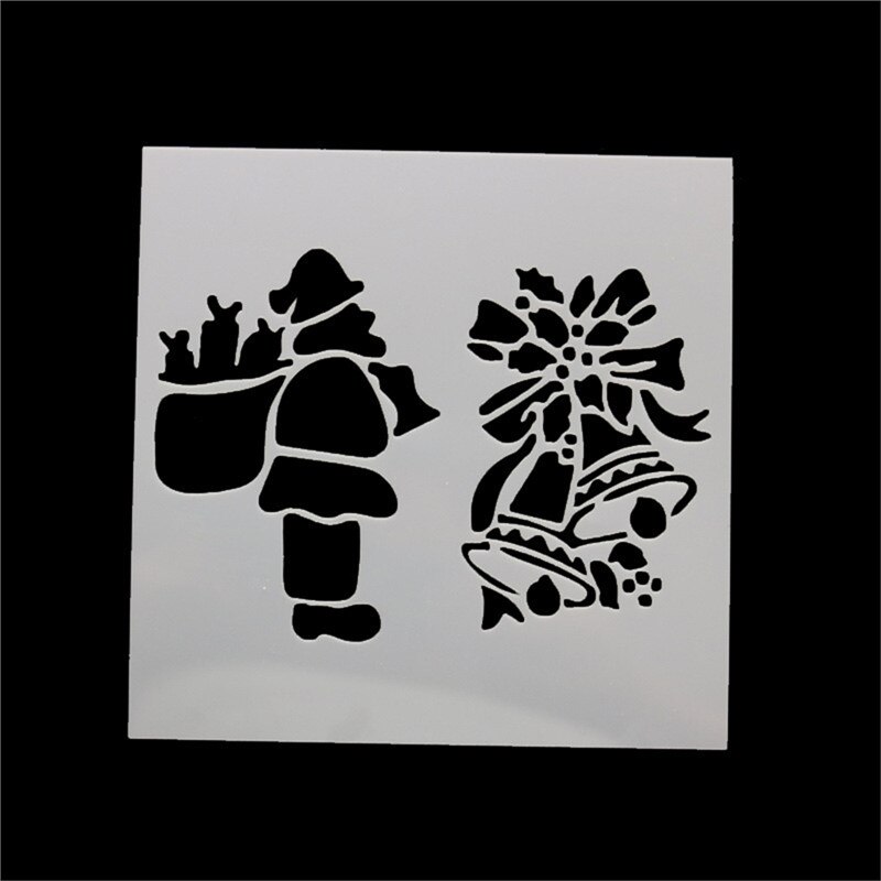 1pc Stencils DIY Merry Christmas Decorations for Home Drawing Cut Template Kids Painting Album Scrapbooking Stationery Supplies
