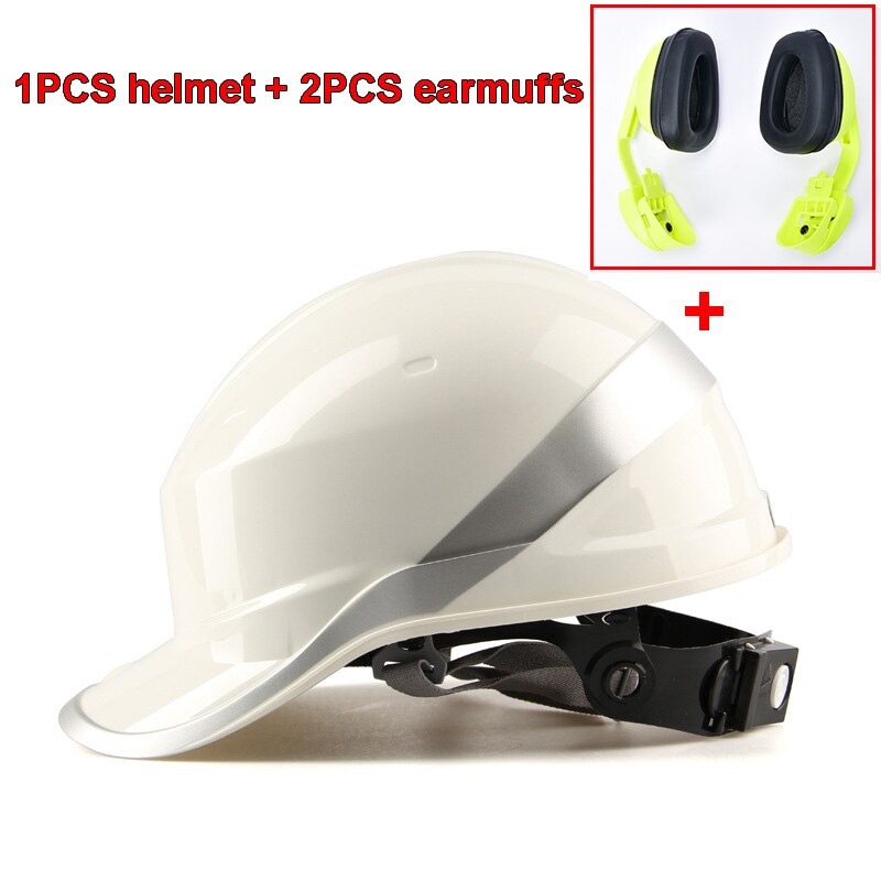 Delta plus hård hat + ørebeskyttere 102018 abs isoleringshjelm 103008 ørekrog ørebeskyttere støjforebyggelse 33db integreret beskyttelse: C