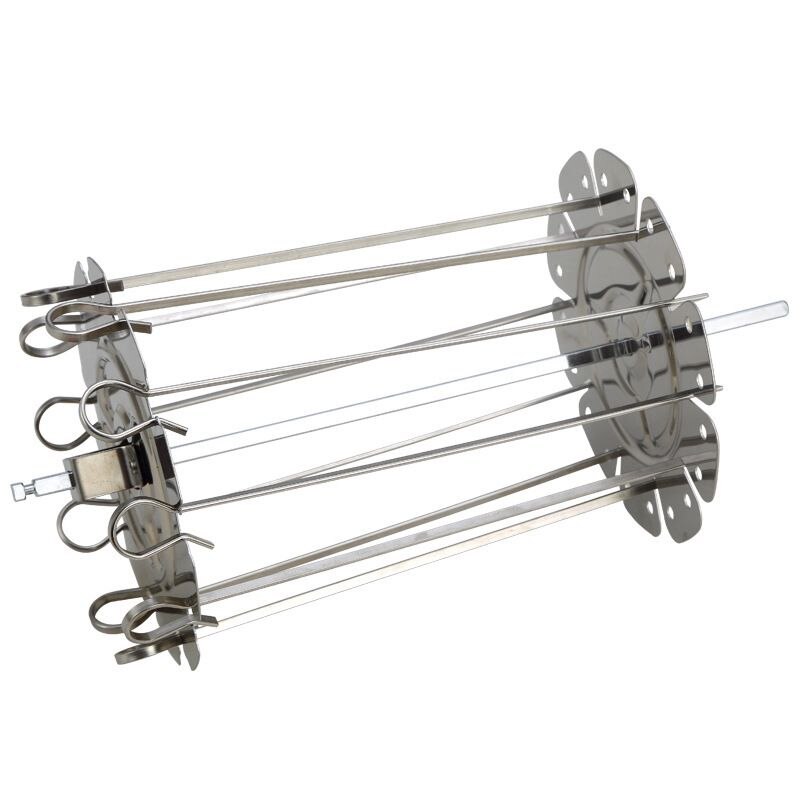 -Stainless Steel Grilled Cage BBQ Roaster Barbecue Kebab Maker Meat Skewer Machine BBQ Grill Kitchen Air Fryer Accessories: Default Title