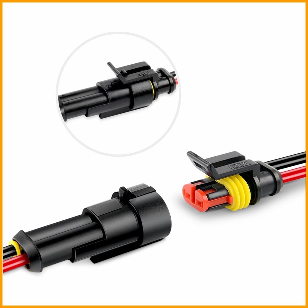 Becar 5/10/15/20 Packs 2-Pin Way 16awg Waterdichte Draad 1.5Mm Serie Terminal Connector Stofdicht waterdicht Voor Marine Auto Vrachtwagen
