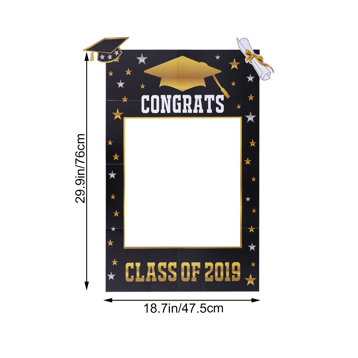 1pc Graduation Party Props Decorative Paper Photo Frames Picture Frames Graduation Photo Props for Graduation Masquerade Party