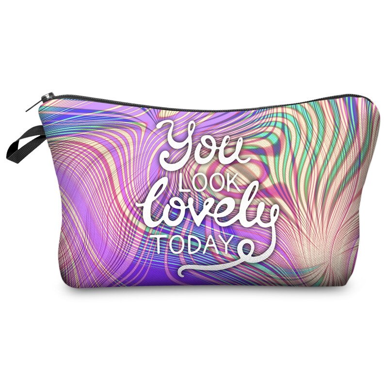 Jom tokoy kosmetisk organizer taske du ser dejlig ud i dag 3d print kosmetik taske dame mærke makeup taske