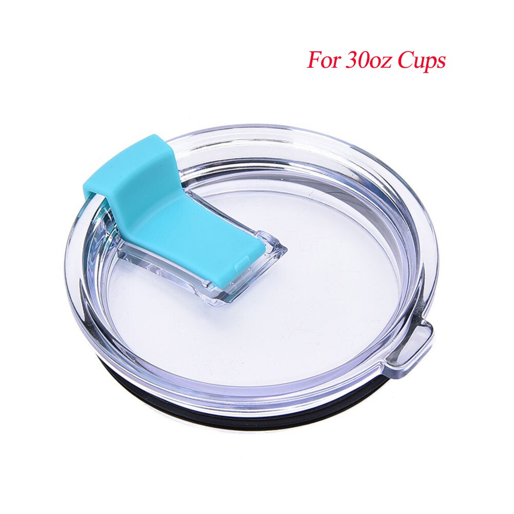Water Bottle accessories Crystal Clear Tumbler Cup Splash Spill Proof Seals Lid With Slider Closure For 20/30oz bottle covers: Blue 30oz