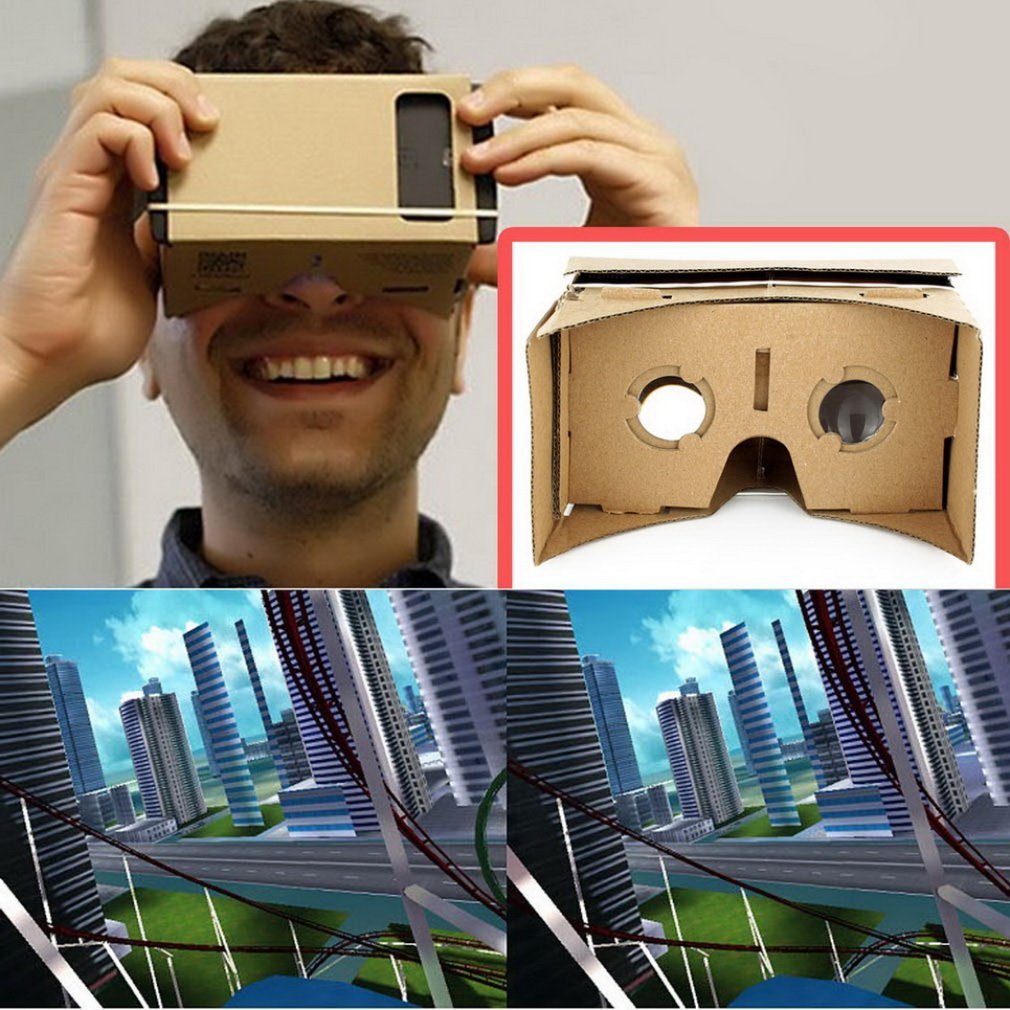 DIY Google Cardboard Virtual Reality VR Mobile Phone 3D Clear Viewing Glasses For 5.0&quot; Screen Google VR 3D Glasses