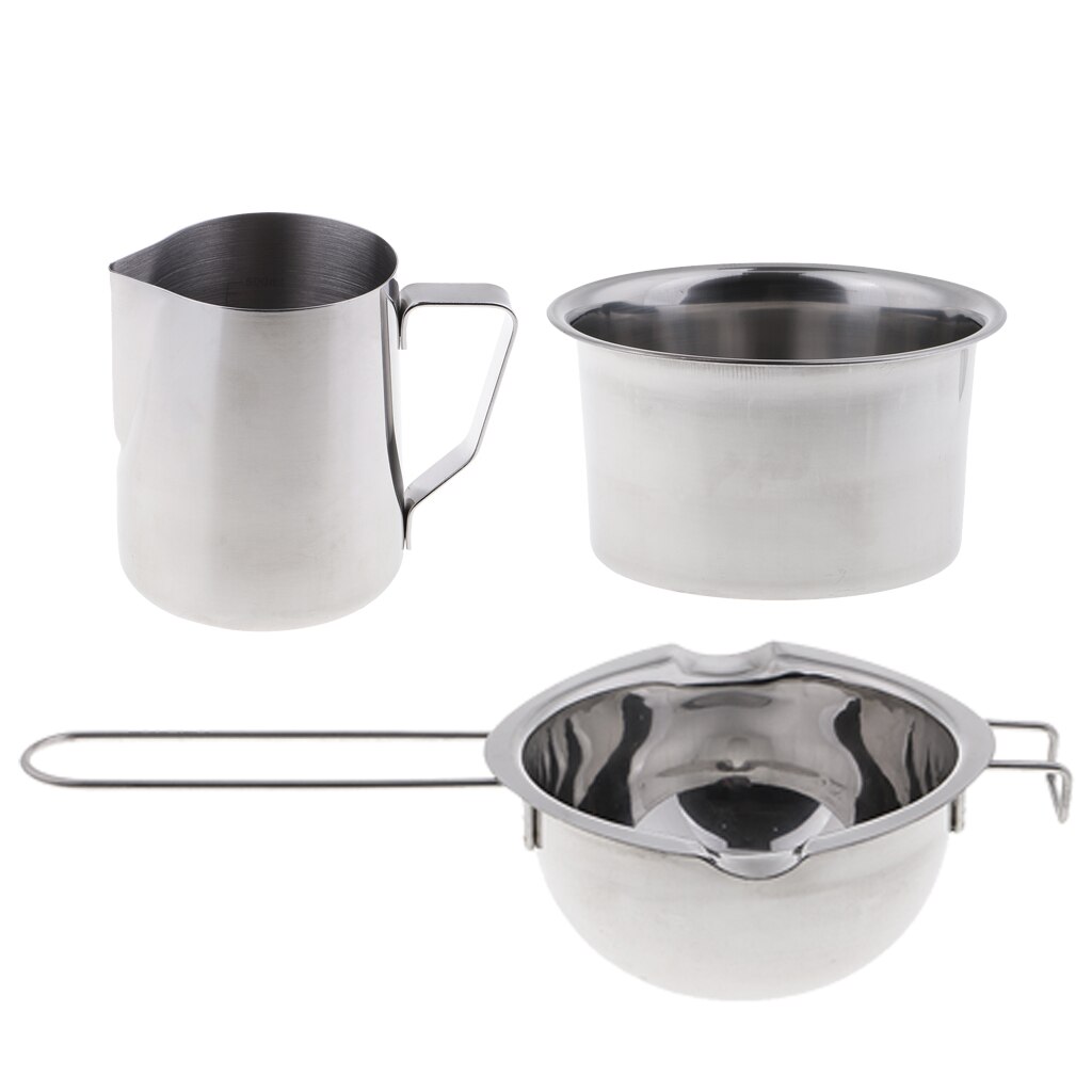 Olla doble de acero inoxidable para fundir Chocolate, dulces y velas (3 paquetes) multifuncional
