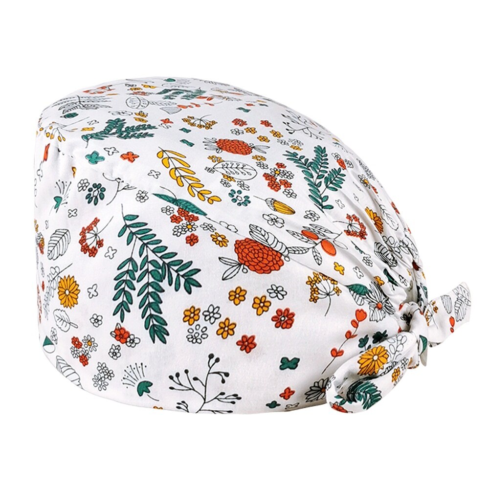 Cartoon dierenpatroon unisex matte petten laboratorium dierenwinkel werk verpleegkundige petten dokter en verpleegster katoenen chirurgische petten: 12085