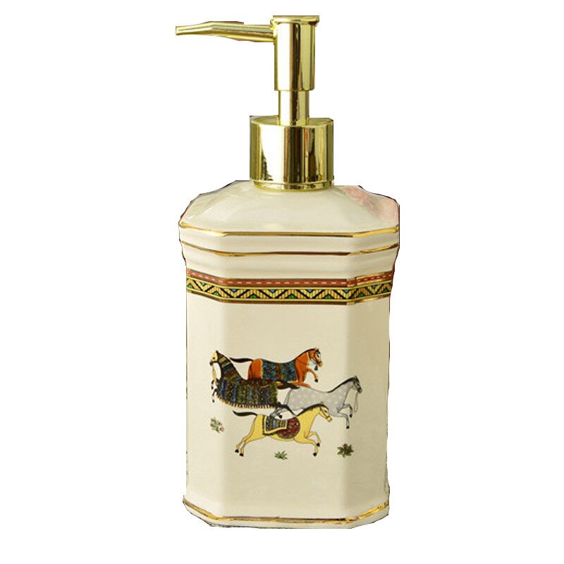 Soap Dispensers Ceramic Emulsion Dispensing Bottle Preser Portable Soap Dispensers Perfume Hand Shower Gel Shampoo Bottle 400ML