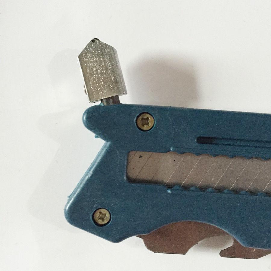 Multifunctionele Tegel Glassnijder Snijden Ponsen Tool Glassnijder Blade Puntenslijper DIY Tegel Spiegel Reparatie Glas Diamant Snijden