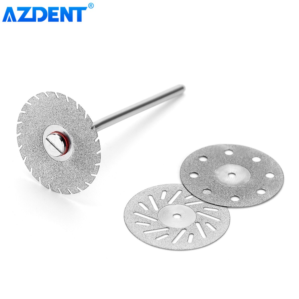 AZDENT 11 Sizes Dental Lab Diamond Disc 0.20mm Ultra-thin Double Side Grit Disk Cutting Tool Dia 22mm Polisher Dentistry Dentist