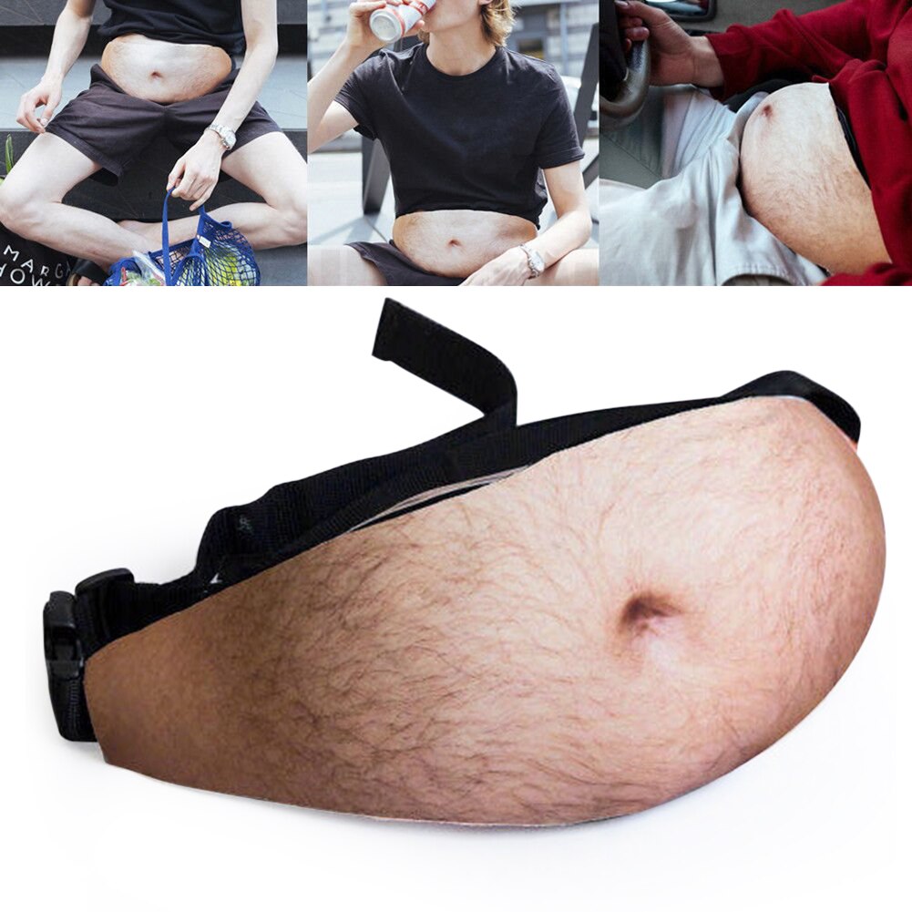 Divertido Dadbag para hombres, barriga grande para cervezas, riñoneras, bolsos para padres, deportes, informales, bolsillos para teléfono, riñonera creativa, riñonera, barriga grande para cervezas, riñonera
