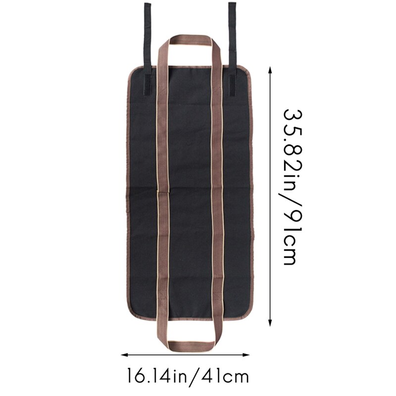 Supersized Canvas Firewood Wood Carrier Bag Log Camping Outdoor Holder Carry Storage Bag Firewood Carrier