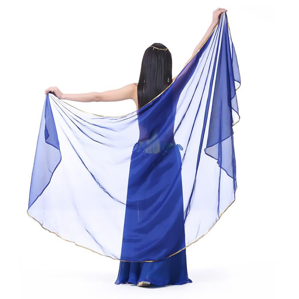 Pañuelo de gasa para danza del vientre, pañuelo de lentejuelas, velo de baile indio, envoltura para la cadera