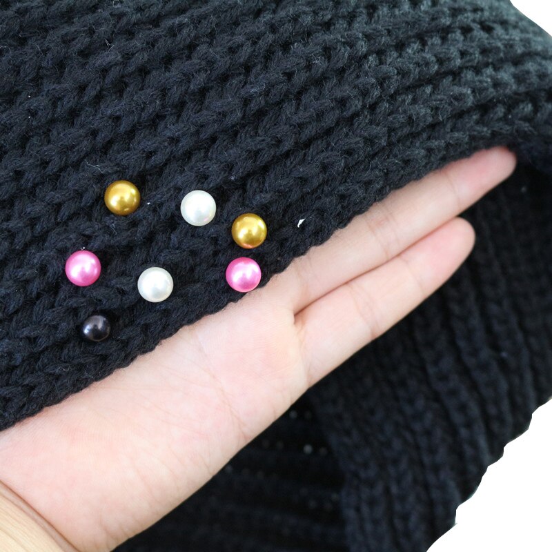 Rivets Imitation perles de couleur 8MM, 100 pièces, accessoires de vêtement à faire soi-même, pointes de perles pour tissus, décoration de chapeau de mariage, ensemble de perles