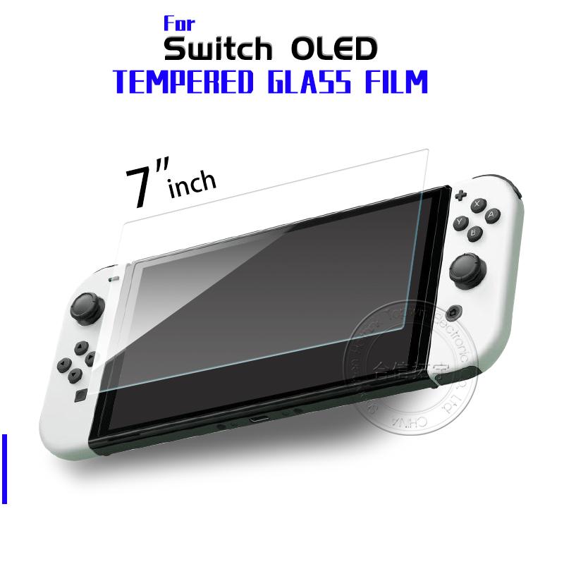 Hothink 3Pcs Gehard Gehard Glas Film Voor Nintendo Switch Oled 7 "Inch Clear Protector Voor Ns Groot Scherm versie Console
