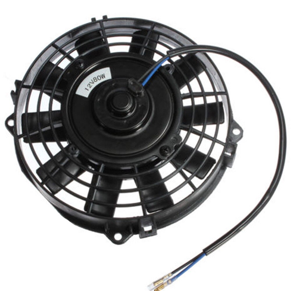 Universal 12V 80W 7 Inch Slim Reversible Electric Radiator Cooling AUTO FAN Push