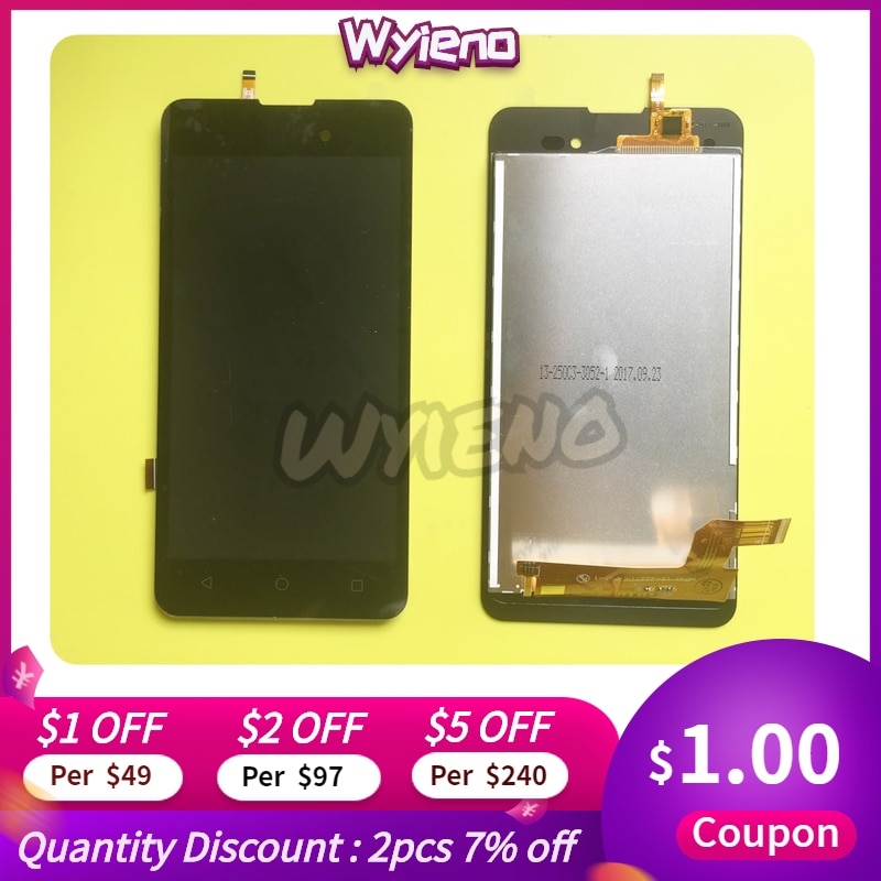 Wyieno For BQ 5035 BQ5035 BQS5035 Velvet LCD Display Screen with Touch Screen Digitizer Sensor Full assembly + tracking