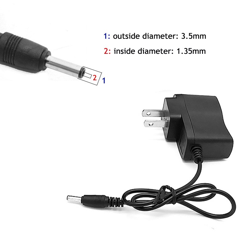 3.5mm Headlamp Charger 100-240V Flashlight Charger Li-ion Battery Charger LED Headlight Lithium 18650 Battery Charger