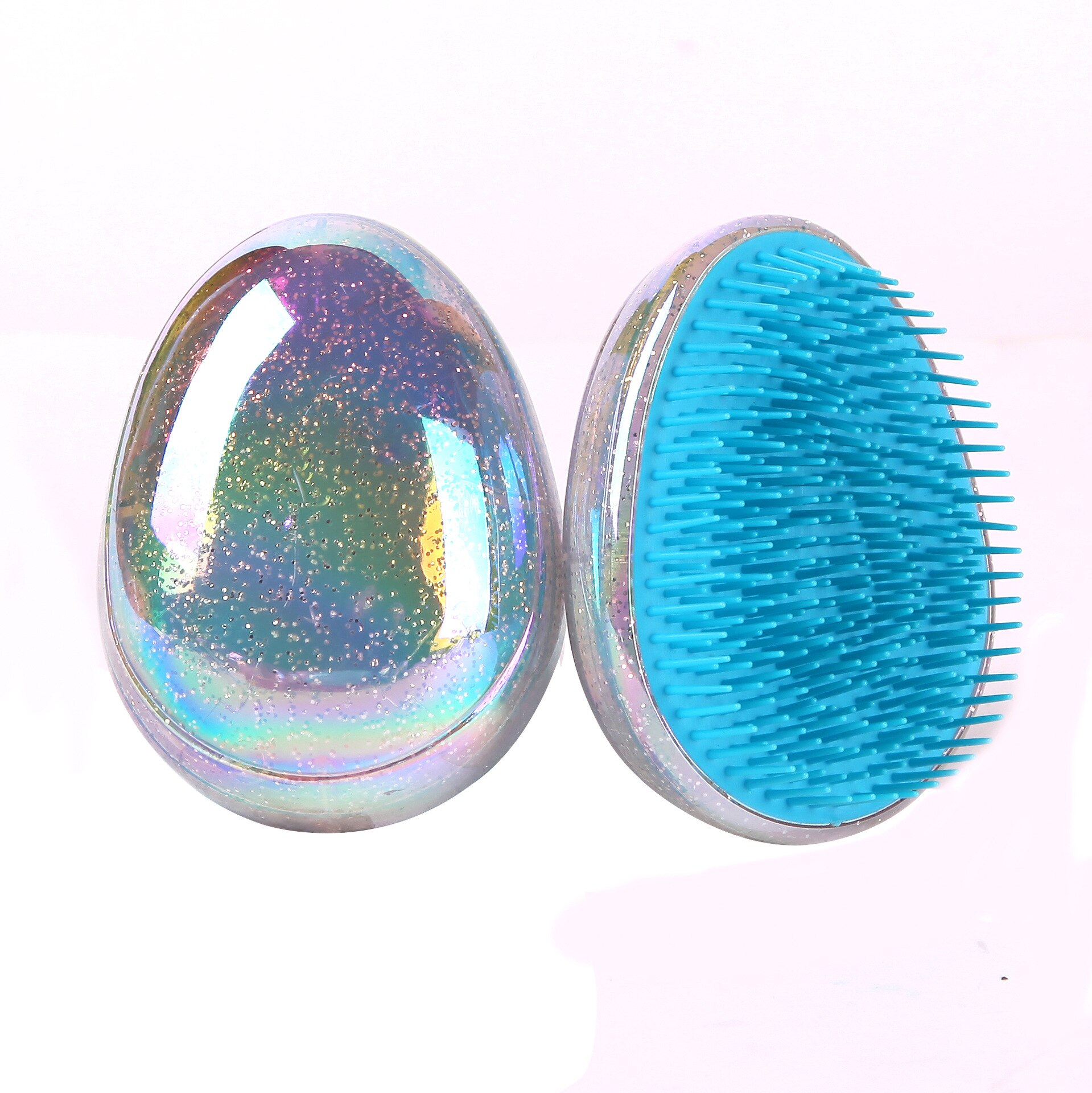 1Pc Mini Ei Haar Kam Borstel Ronde Vorm Zachte Haarborstel Detangling Hair Brush Hair Styling Kappers Kam Voor Reizen: NO.4      1pc
