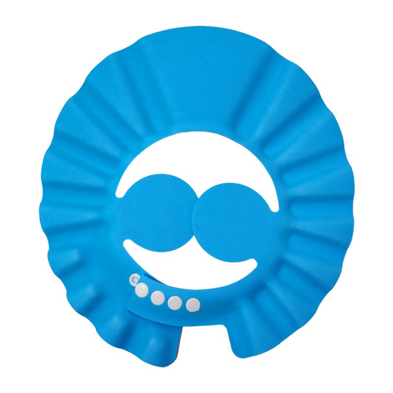 Gorro de ducha con forma de corona para recién nacido, gorro de lavado de pelo ajustable, protección para los oídos, protector de champú seguro para niños, gorro de baño: blue 1
