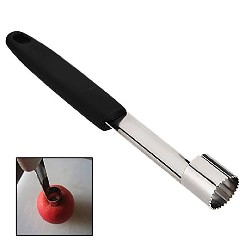 Black Stainless Steel Fruit Apple Pear Corer remover Slicers Cutter Kitchen Tool