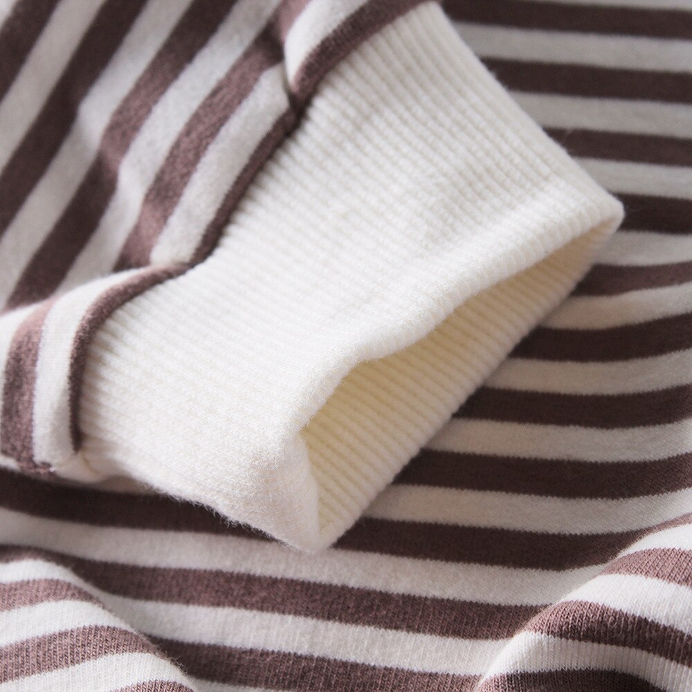 MILANCEL baby bodysuits striped toddler boys jumpsuits long sleeve baby girls bodysuit