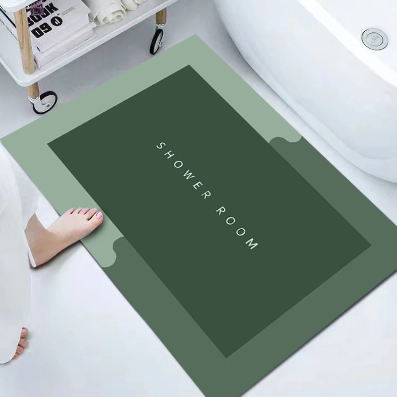Diatomeeënaarde badmat Rubber Antislip Sneldrogend Superabsorberend Badmat Douchemat - Dunne badmatten voor badkamervloer: Rood / 400MMx600MM