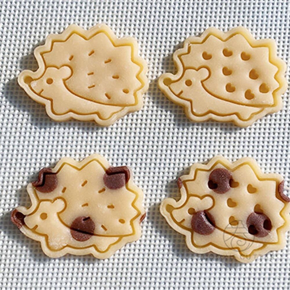 Cartoon Egel Cookie Mold Biscuit Mold 3D Dier Plastic Cookie Cutter Stamp Thuis Diy Bakvorm Keuken Accessoires