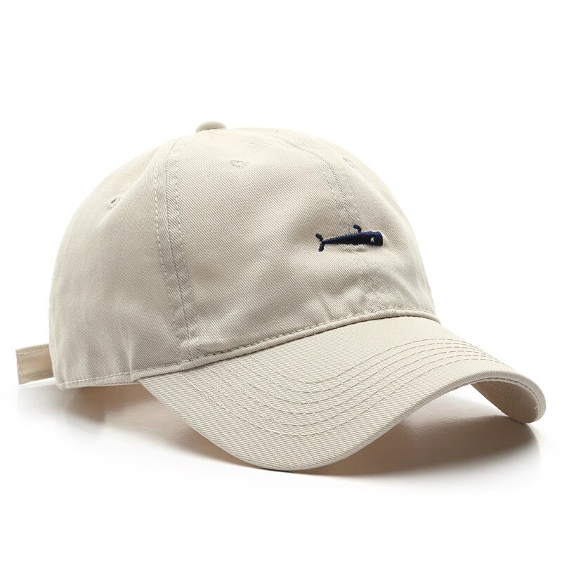 SLECKTON Baseball Kappe für Männer und Frauen Retro Dad Hüte Sommer Im Freien Visiere Kappe Unisex Snapback Hut Fisch Stickerei hut: Beige