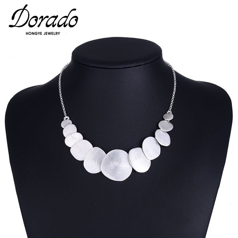 Dorado Ronde Hanger Choker Kettingen Voor Vrouwen Retro Legering Lange Ketting Vrouwelijke Statement Ketting Mode-sieraden Collier