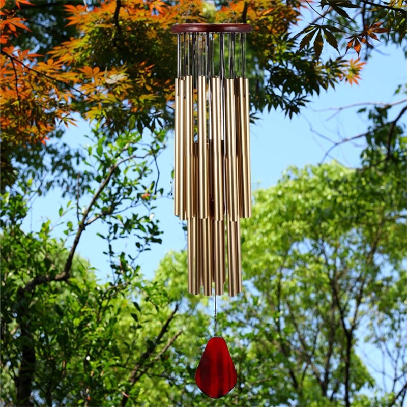 Handmade 27 Tubes Wind Chimes for Outside Decoration Tuned Hummingbird Wind Chime Soothing Melodic Deep Tones Outdoor Decor