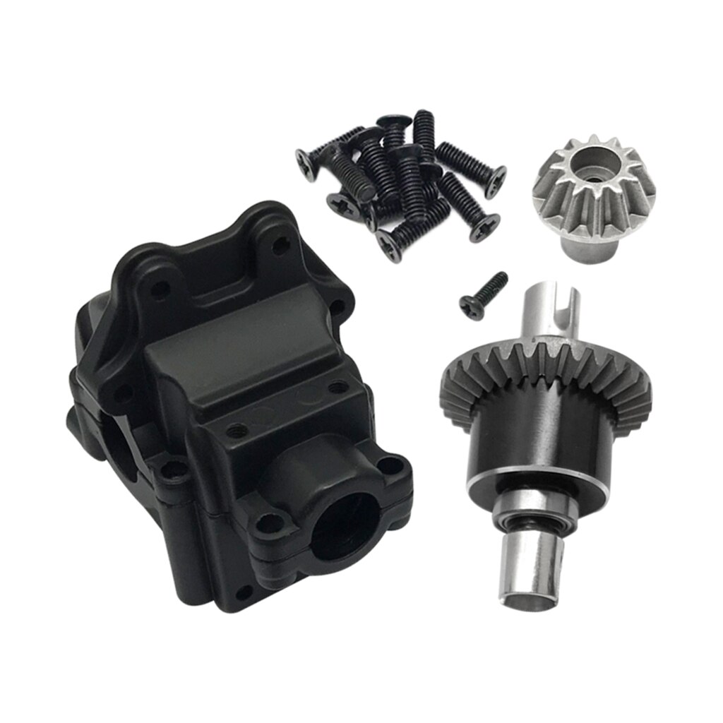 RC in Metallo Superiore Inferiore Cambio Differenziale Ingranaggio per WLTOYS 144001 1/14 RC auto buggy Parti di Aggiornamento: Housing ingranaggio nero