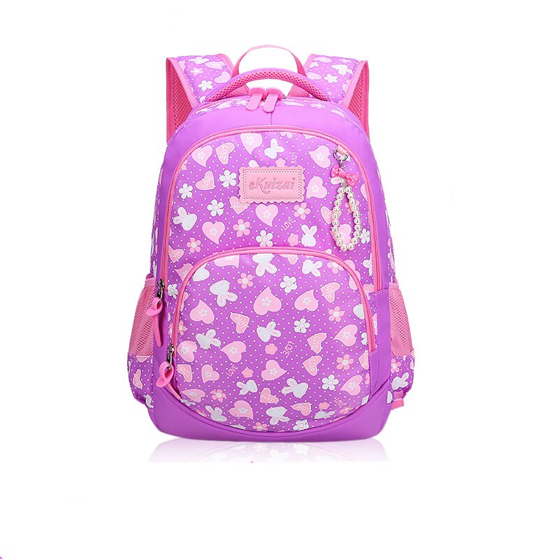 School Bags Children Backpacks For Teenagers Girls Lightweight Waterproof Primary School Bags Child Orthopedics Schoolbags Boys: Purple large