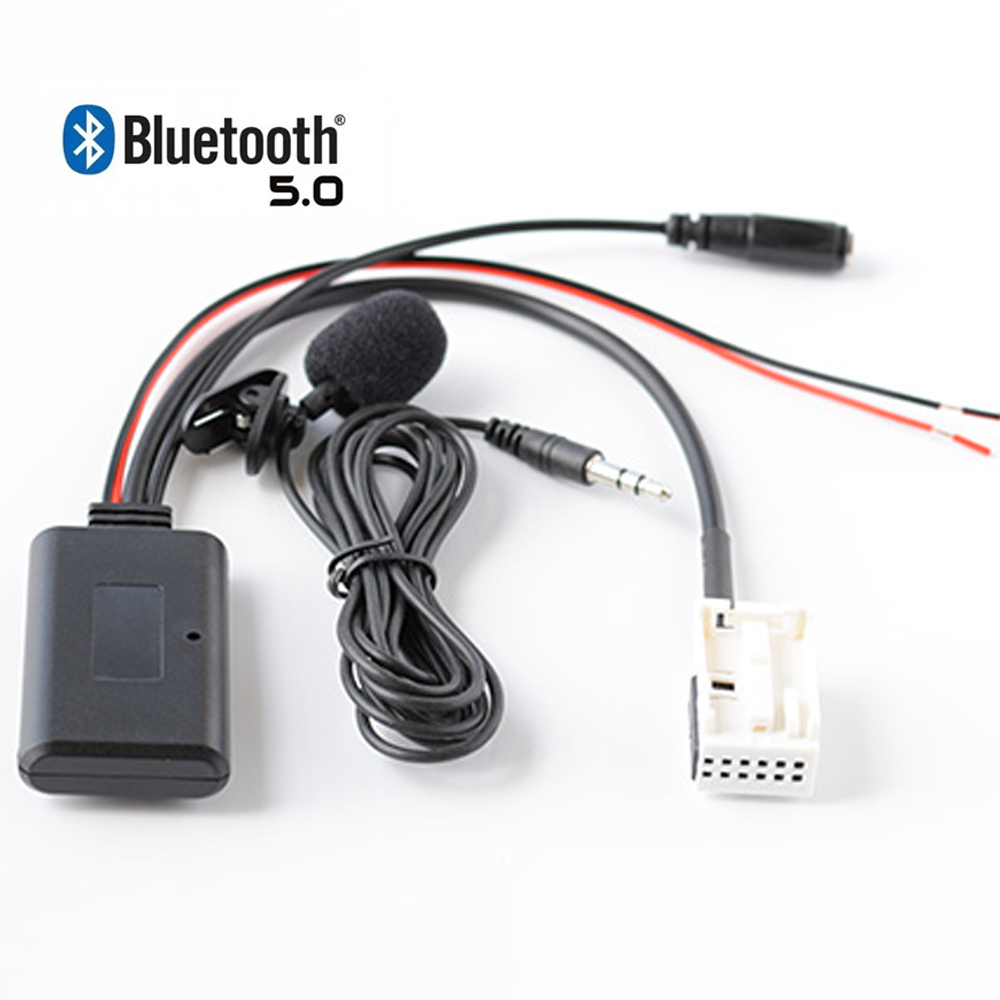 Adaptador inalámbrico bluetooth para coche estéreo AUX IN música para VW Golf MK5 MK6 POLO Passat RCD110 RCD210 RCD310 RCD510 RNS510