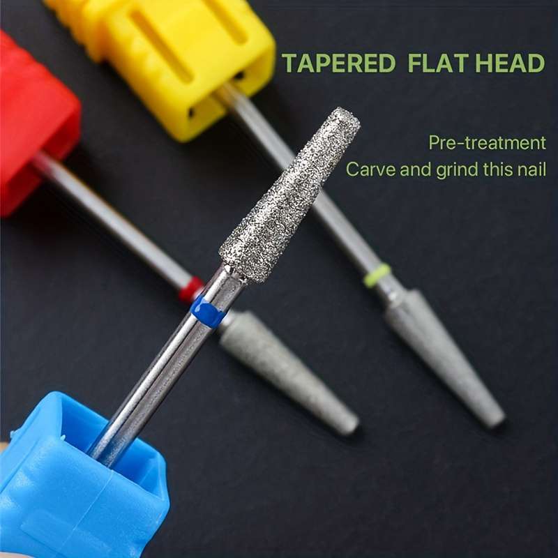 1/2/3/4 Uds. Broca de diamante para uñas, fresas eléctricas rotativas para pedicura, limas para manicura, rebabas para cutículas, herramientas para uñas, accesorios
