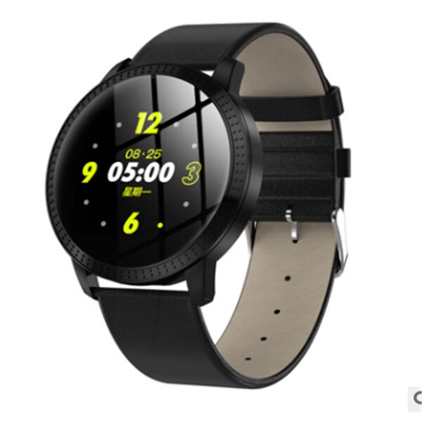 Waterproof Smart Watch Fitness Tracker Heart Rate Blood Pressure Mirror Wrist Smart Watch Unisex: Black