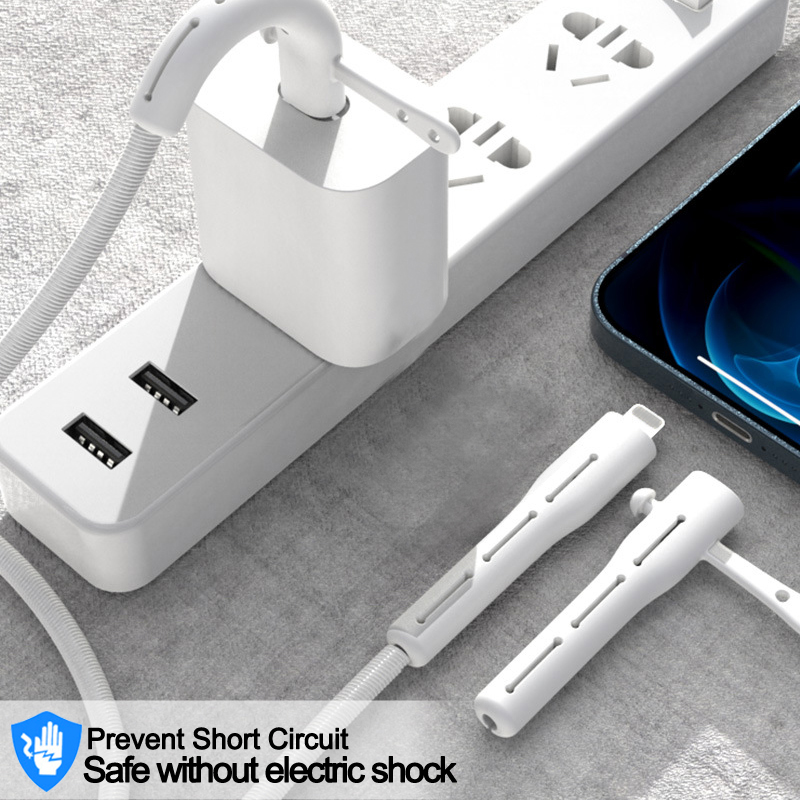 Kabel ładujący Protector do słuchawek iPhone uchwyt do kabli danych opaski do kabli winder Clip ładowarka przewód do zarządzania kablami organizer