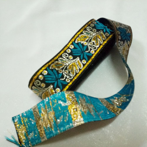 Ruban Jacquard tissé, 33mm de large, 7 yards, sangle pour chien, bricolage, plusieurs Styles: 15