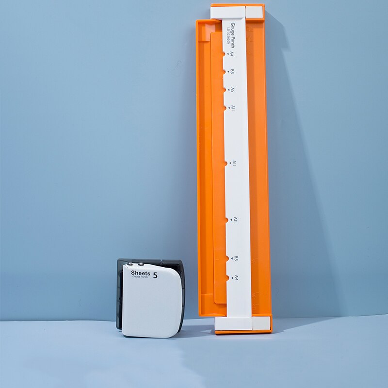 Multifunctional A4 Paper 30-hole Multi-hole Punch B5 26-hole A5 20-hole Binding Clip Daolin Loose-leaf Punch Diy Manual Punch: A  orange