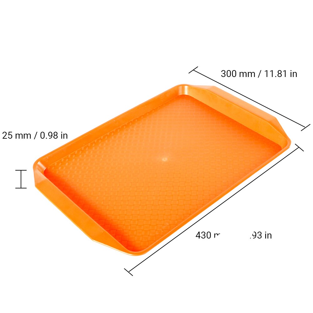 1pcs Food Tray Dinner Tray Cafeteria Tray Café Standard Cafeteria Service Tray Rectangular Non-slip Surface 17-inch by 12-inch