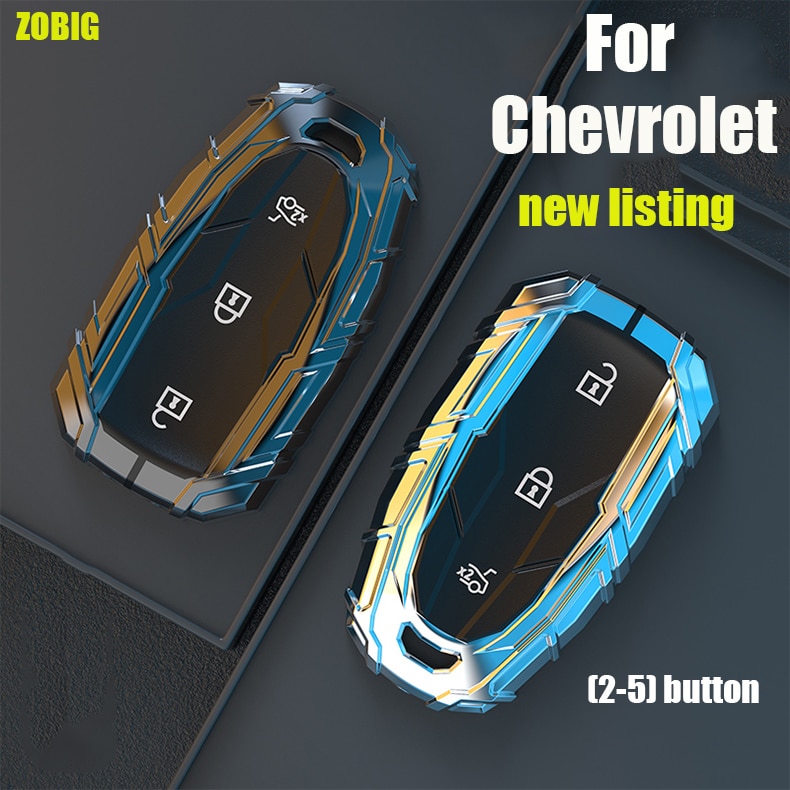 ZOBIG Key Fob Cover Case Remote Holder Skin Protector Jacket for Chevrolet Chevy Malibu Camaro Cruze Traverse