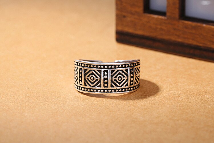 Persönlichkeit gotisch Jahrgang Geometrische Ringe Für Frauen Braut Hochzeit Engagement Punk Resizable Antike Ringe Felsen Schmuck
