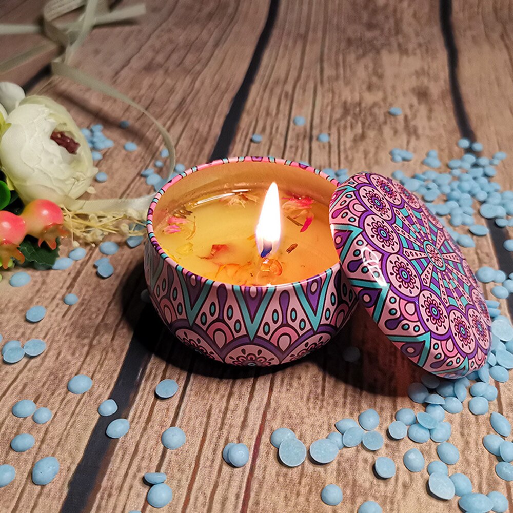 Mini lata Retro Floral, caja de lata encantadora para joyería, dulces, dulces, té, galletas, , 20/10 piezas
