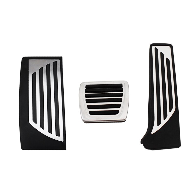 Stainless Steel Car Accelerator Pedal Brake Pedals Footrest Pedal Cover Interior Refit For Alfa Romeo Giulia Stelvio: LHD AT 3pcs