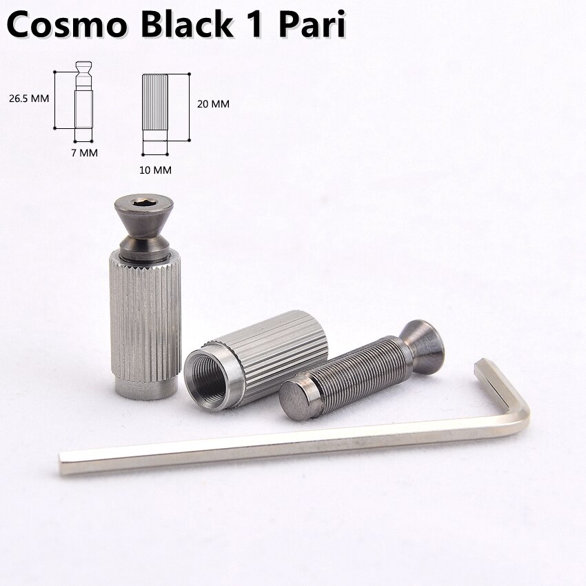 1 Pair Stainless Steel Bolt Screw / Stud and Anchor for GOTOH GE1996T / 510TS Tremolo System BridgeBridge JP(Origin): Cosmo Black 1 Pari