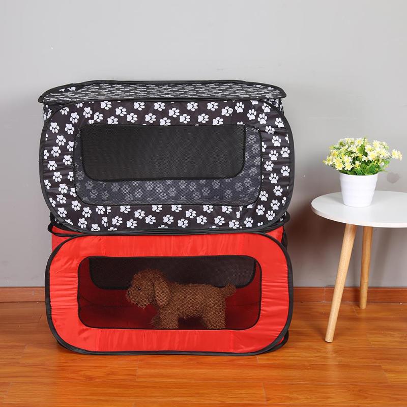 Portable Outdoor Kennels Folding Rectangular Pet Tent Houses For Small Large Dog House Outdoor Removable Mesh Dog Cat Tent
