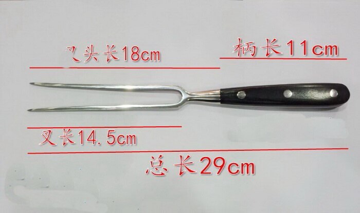 Teppanyaki Vlees Roosteren Vork Roestvrij Staal Steak Barbecue Gereedschap Grote Barbecue Vork