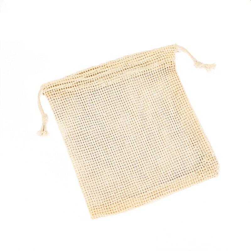 Ansigtsmakeupfjerner puder mesh taske ansigtsrens puff pads taske genanvendelig vaskbar kosmetisk snøre opbevaringstaske: Default Title