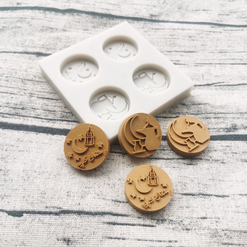 Silikonekage fondant form arabisk skrift bogstav alfabet eid mubarak chokolade gumpaste småkageform sukker håndværk gør-det-selv bageværktøj