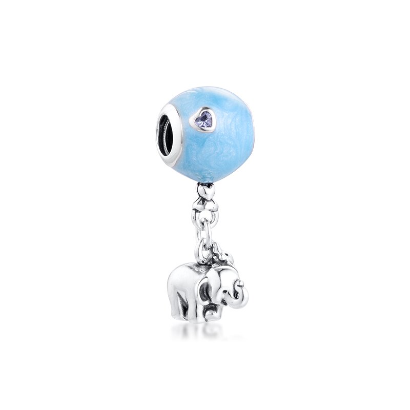 Perline 925 Sterling Silver New York Mette In Evidenza Ciondola il Fascino Misura Pendenti E Ciondoli Bracciali Gioielli FAI DA TE per Le Donne Degli Uomini del Regalo 02775: Blue balloon